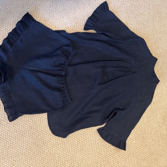 Sleeper Navy Ruffle Shorts Set - Picture 6 of 6